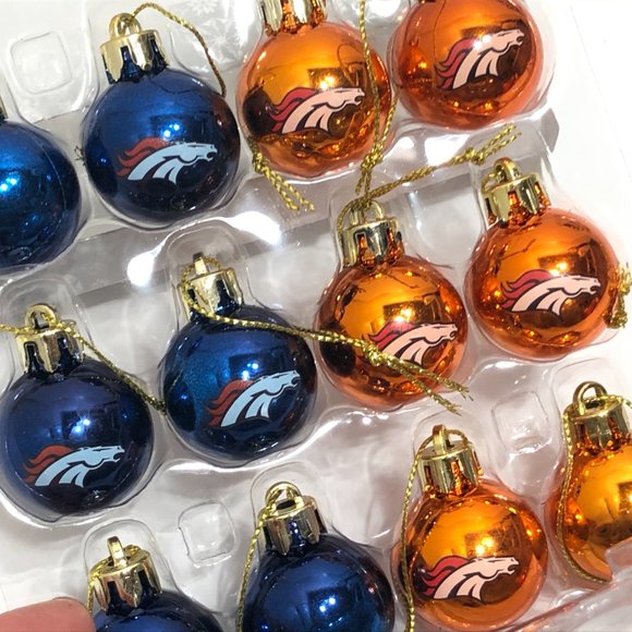 NFL Denver Broncos Mini Christmas Ornaments 3-12pk - Picture 4 of 5